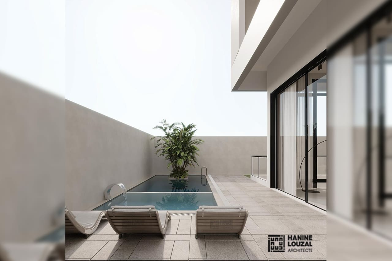 Vue Piscine Villa Marrakech